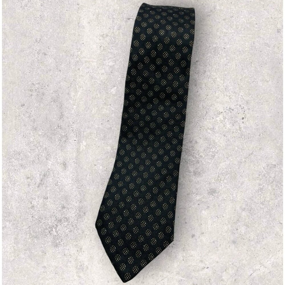 MARC JACOBS Silk Tie ITALY XL Gray Brown Polka Dot W:3" EUC